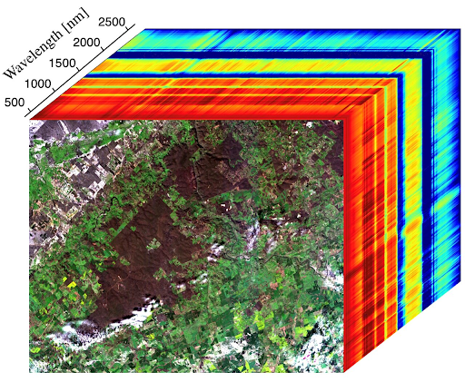 Figure 19: The first spectral cube produced by EMIT on July 27, 2022, over Western Australia. (Image credit: NASA/JPL-Caltech)